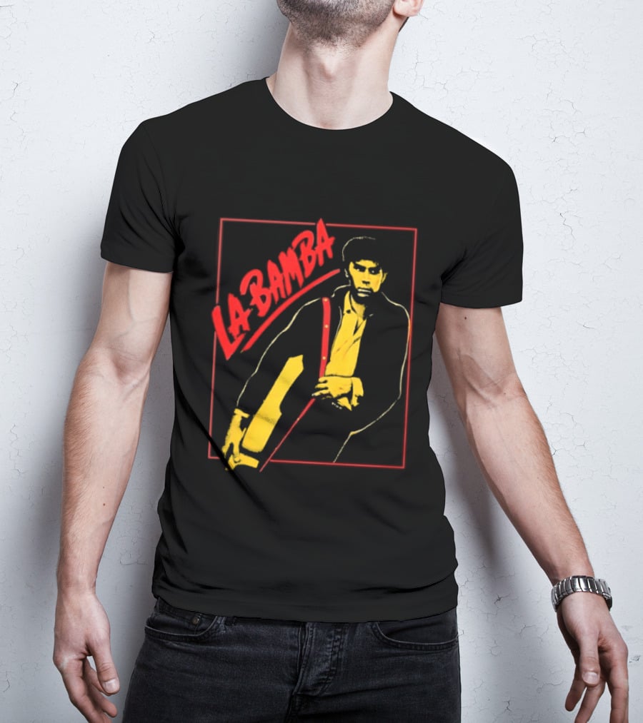 Ritchie Valens La Bamba Rock And Roll Iconic Yellow Red T-Shirt