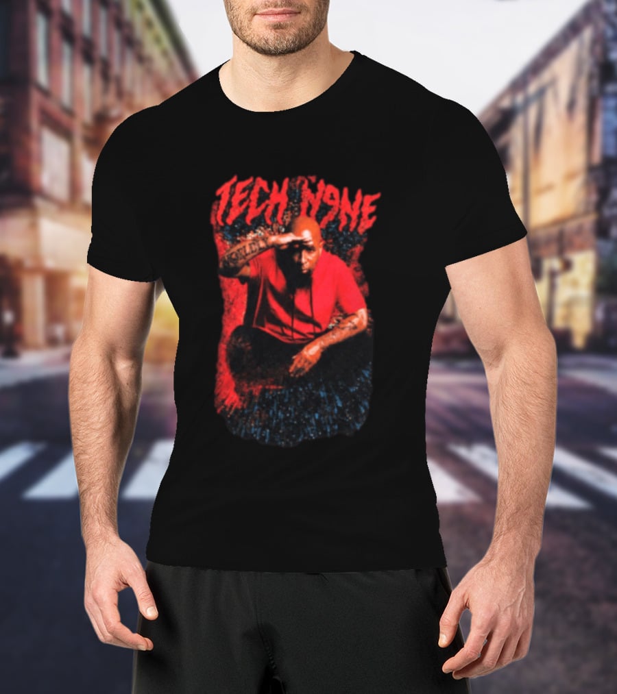Strange Music Tech N9ne Salute Red Black T-Shirt