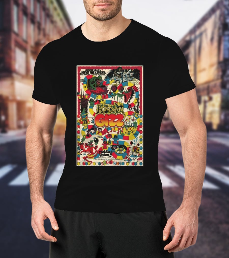 Goose Aug 18 2026 Commodore Ballroom Vancouver BC Flying Gizz Field Of Vision New York City Forest Hills Under The Rainbow T-Shirt