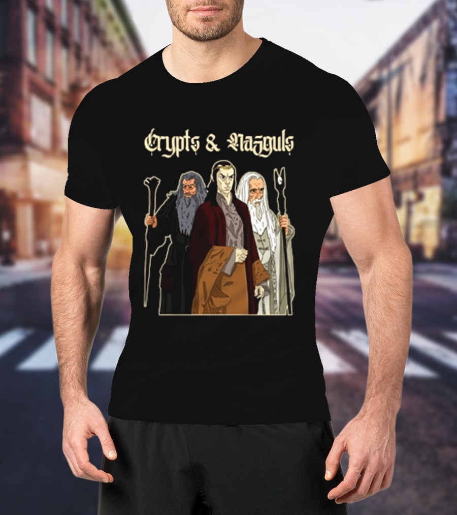 Crypts & Nazgûls Wizards Of The Rings Characters T-Shirt