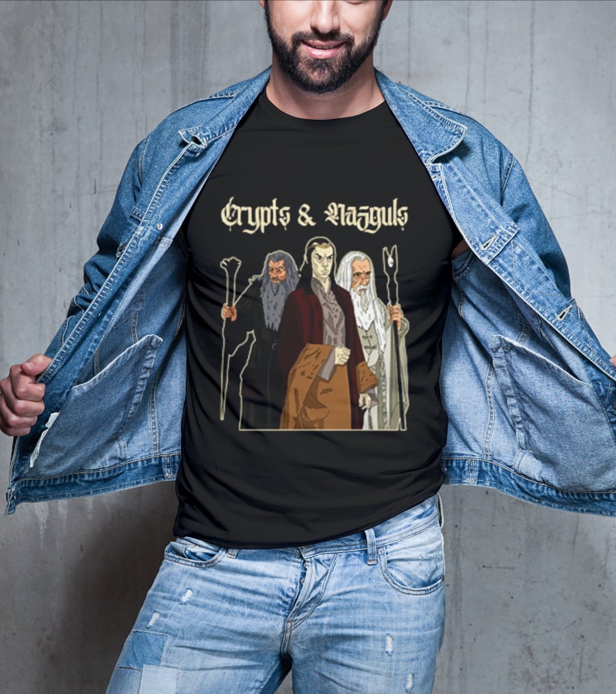 Crypts & Nazgûls Wizards Of The Rings Characters T-Shirt