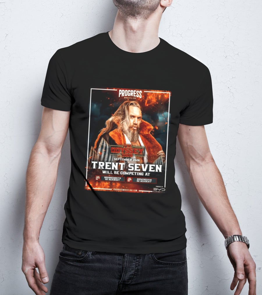 Progress Wrestling Odyssey Tour September 2026 Trent Seven Bournemouth Birmingham O2 Academy T-Shirt