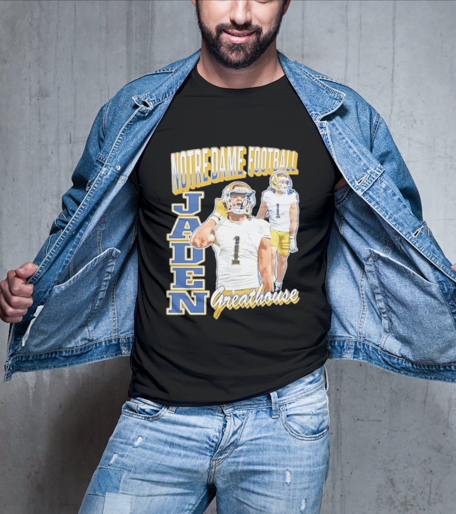 Notre Dame Football Jaden Greathouse 1 Fighting Irish T-Shirt