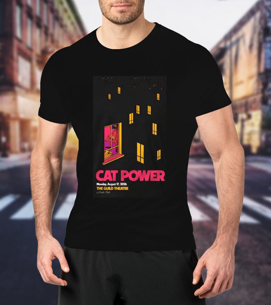 Cat Power Menlo Park August 17 2026 Guild Theatre Concert T-Shirt