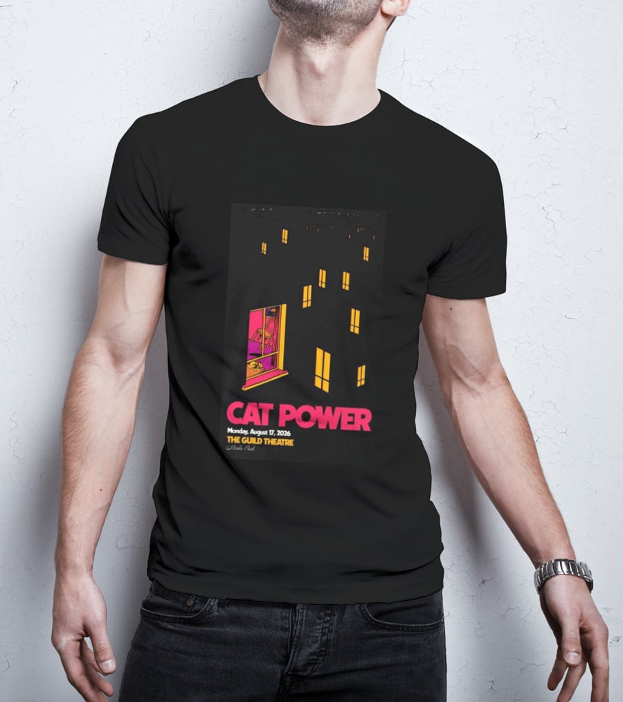Cat Power Menlo Park August 17 2026 Guild Theatre Concert T-Shirt