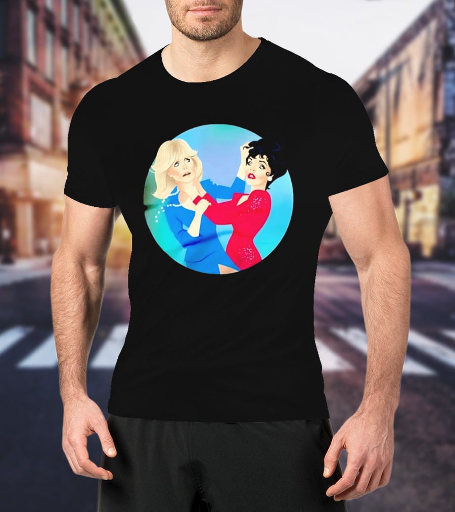Alexis Carrington Krystle Carrington Iconic Dynasty Catfight Scene T-Shirt