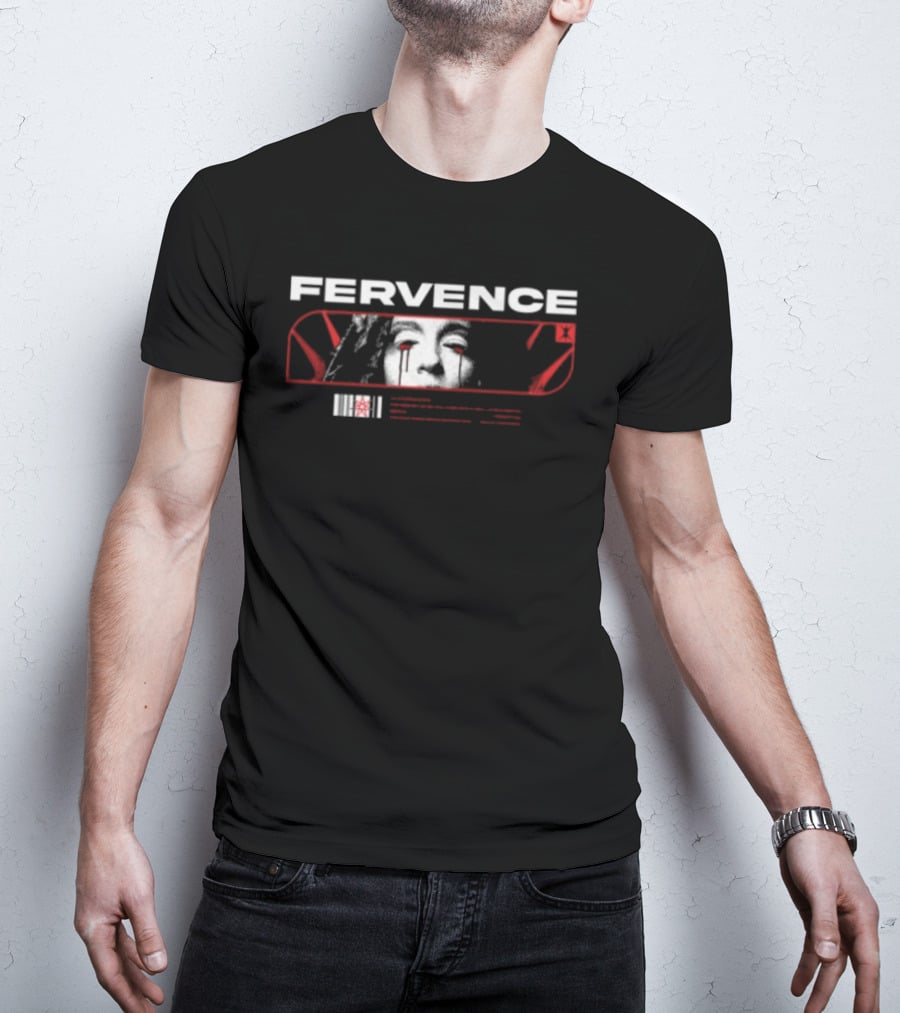 Indiemerchstore Fervence Constructs Effigy Red White Face T-Shirt