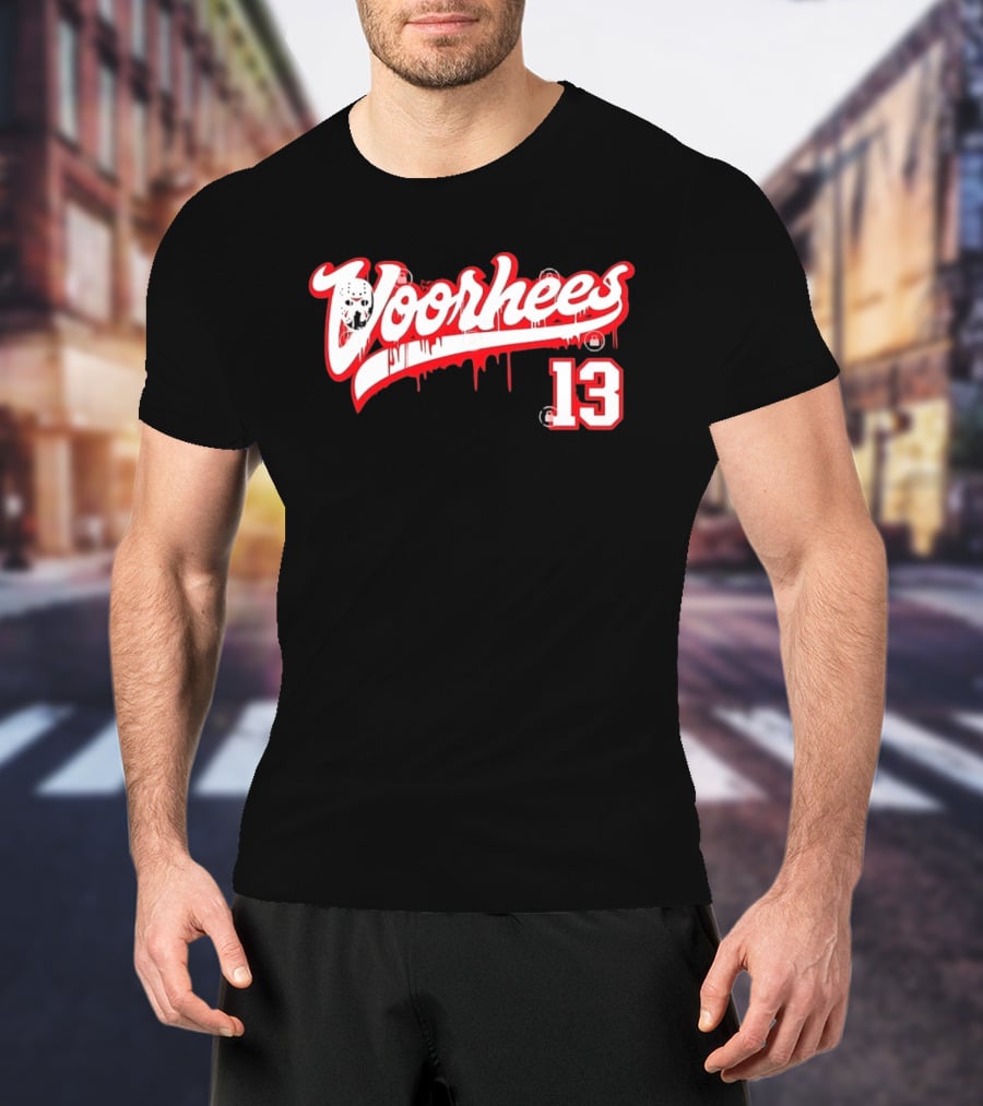 Jason Voorhees Mask Dripping Blood 13 Hockey Friday The 13th T-Shirt