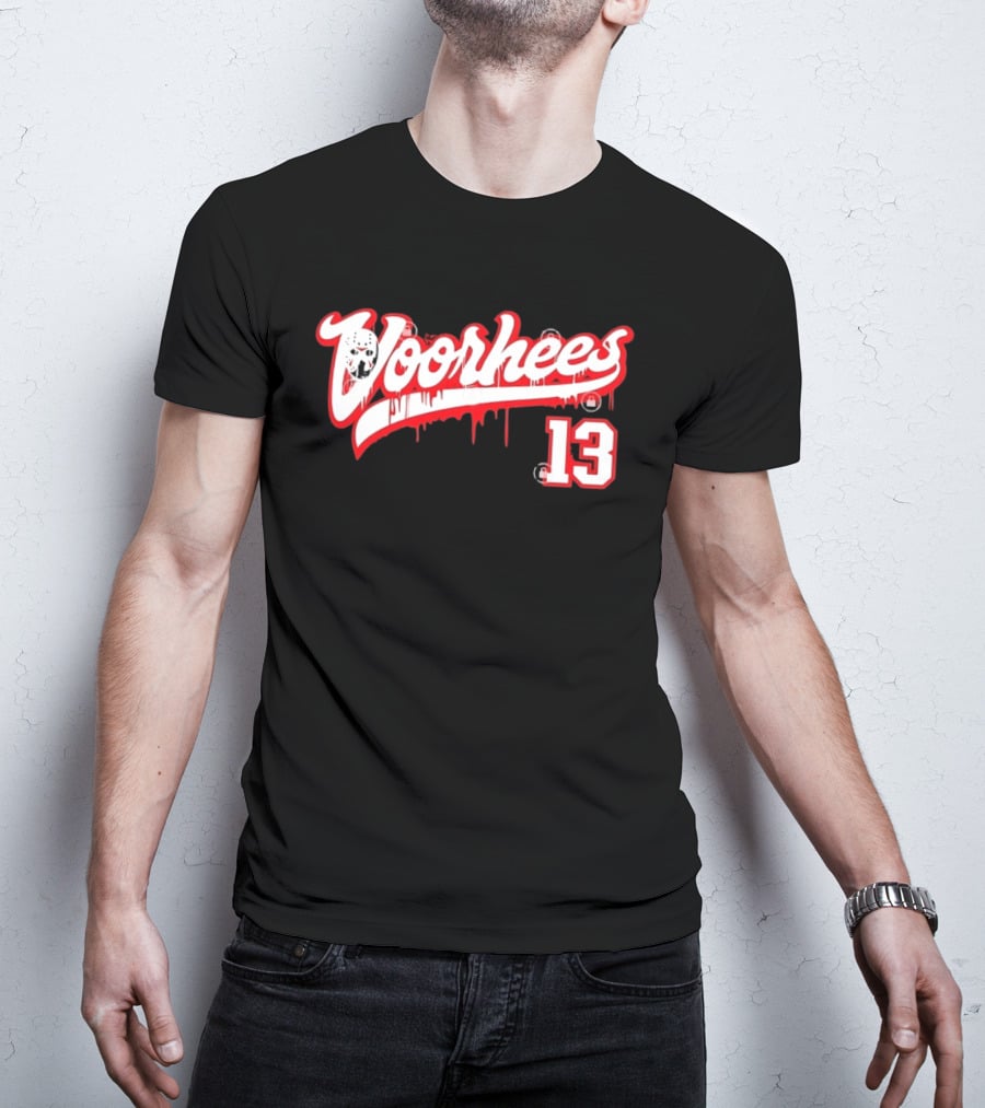 Jason Voorhees Mask Dripping Blood 13 Hockey Friday The 13th T-Shirt