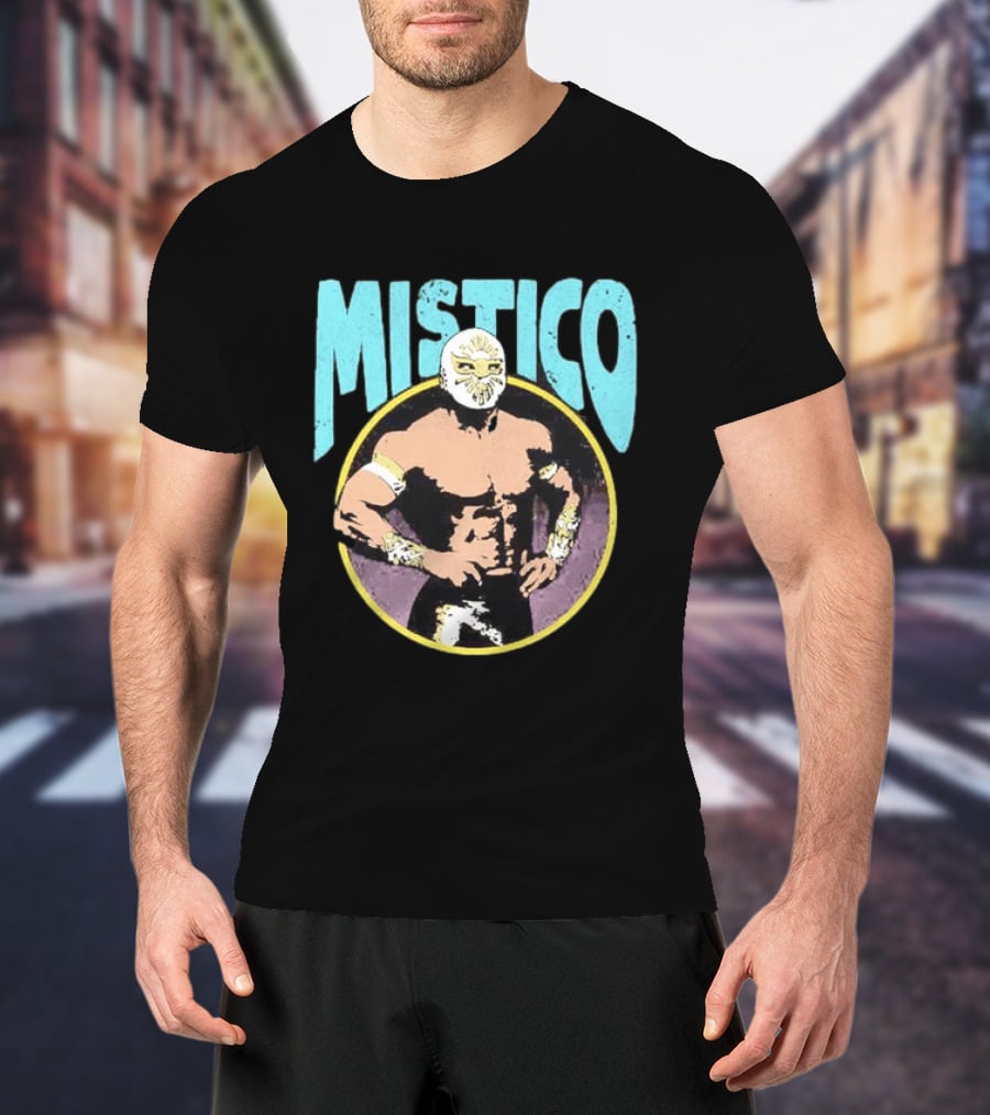 Mistico Lucha Libre Wrestler CMLL Mexican Wrestling Iconic Masked Fighter T-Shirt