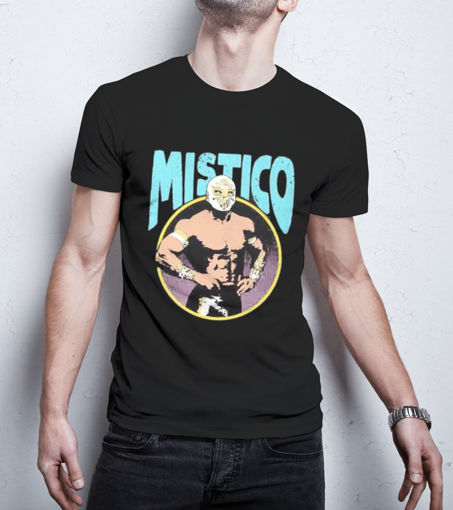 Mistico Lucha Libre Wrestler CMLL Mexican Wrestling Iconic Masked Fighter T-Shirt