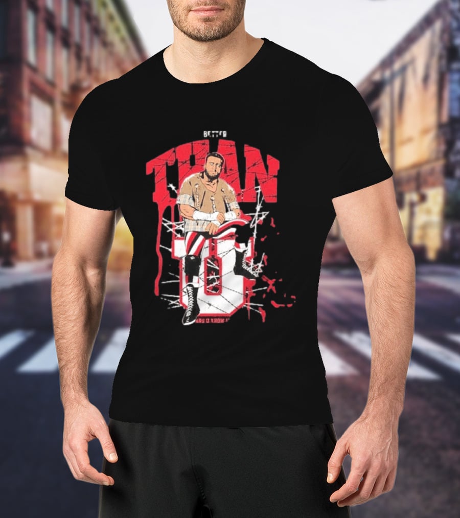 MJF Better Than You AEW Champion Barbed Wire Wrestling T-Shirt