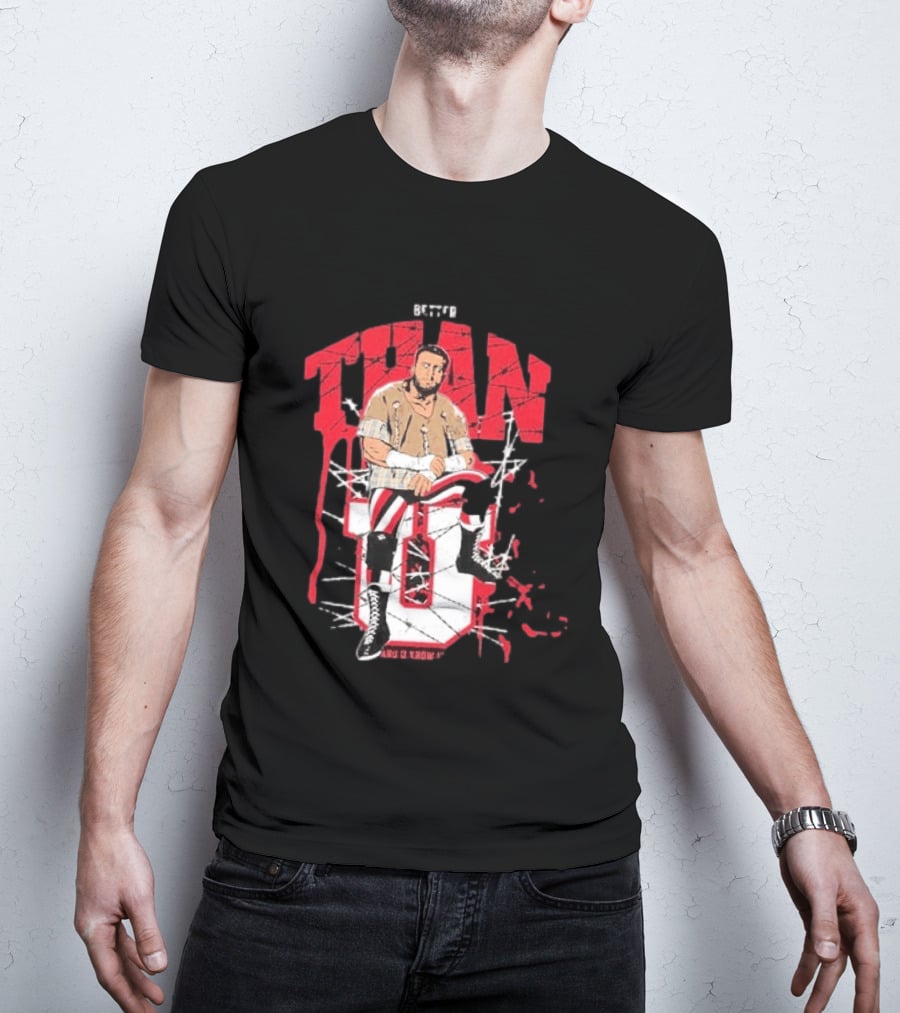 MJF Better Than You AEW Champion Barbed Wire Wrestling T-Shirt