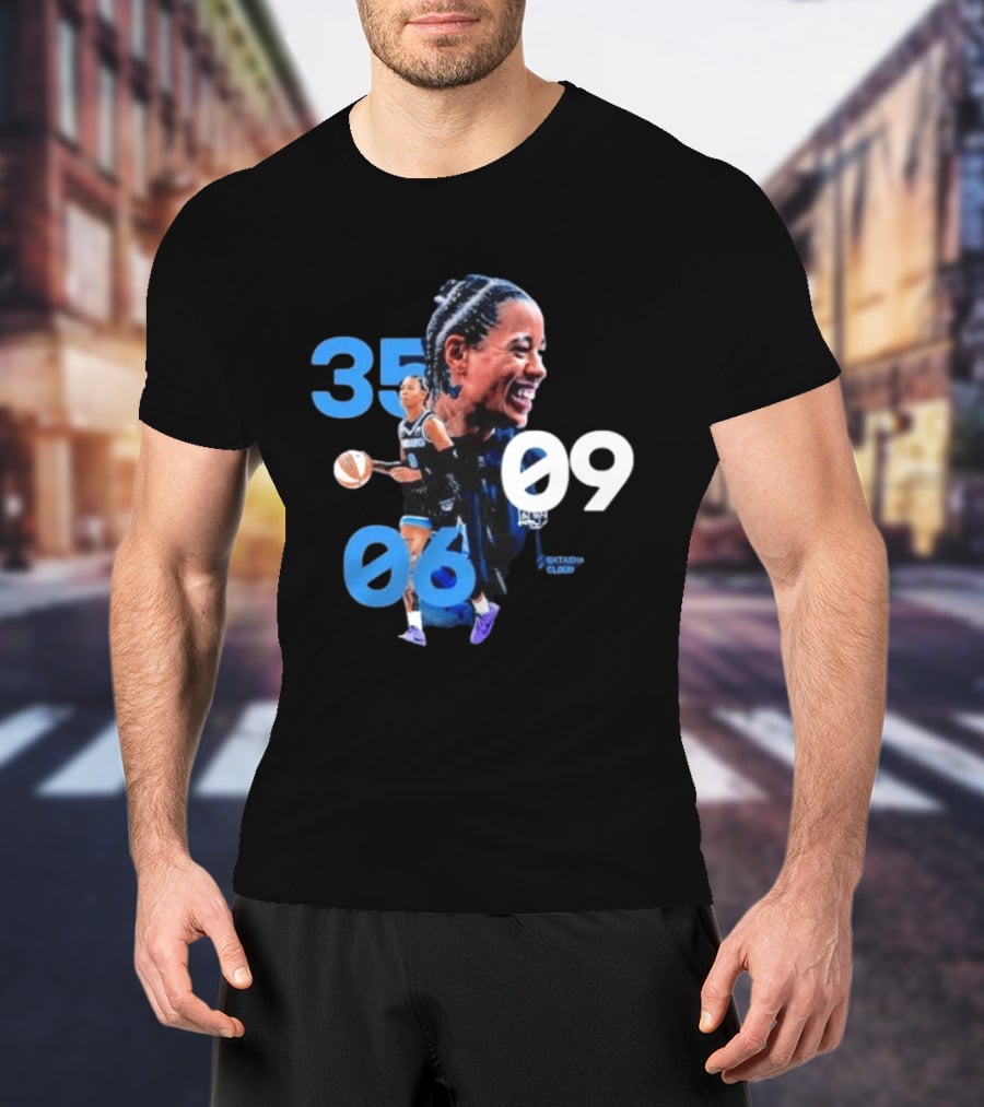 Natasha Cloud Historic 35 Points 5 Rebounds 5 Assists Performance T-Shirt