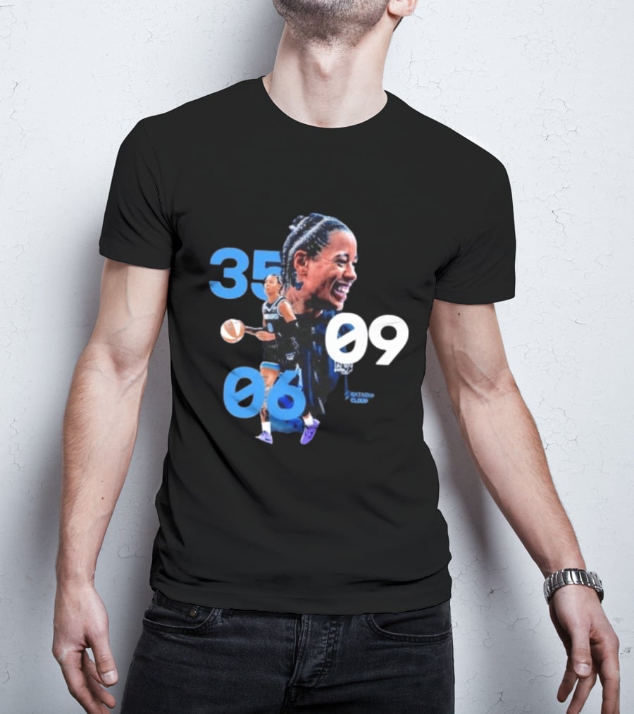 Natasha Cloud Historic 35 Points 5 Rebounds 5 Assists Performance T-Shirt