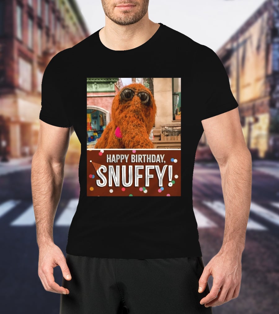 Happy Birthday Snuffy Celebrate With Cheerful Confetti T-Shirt