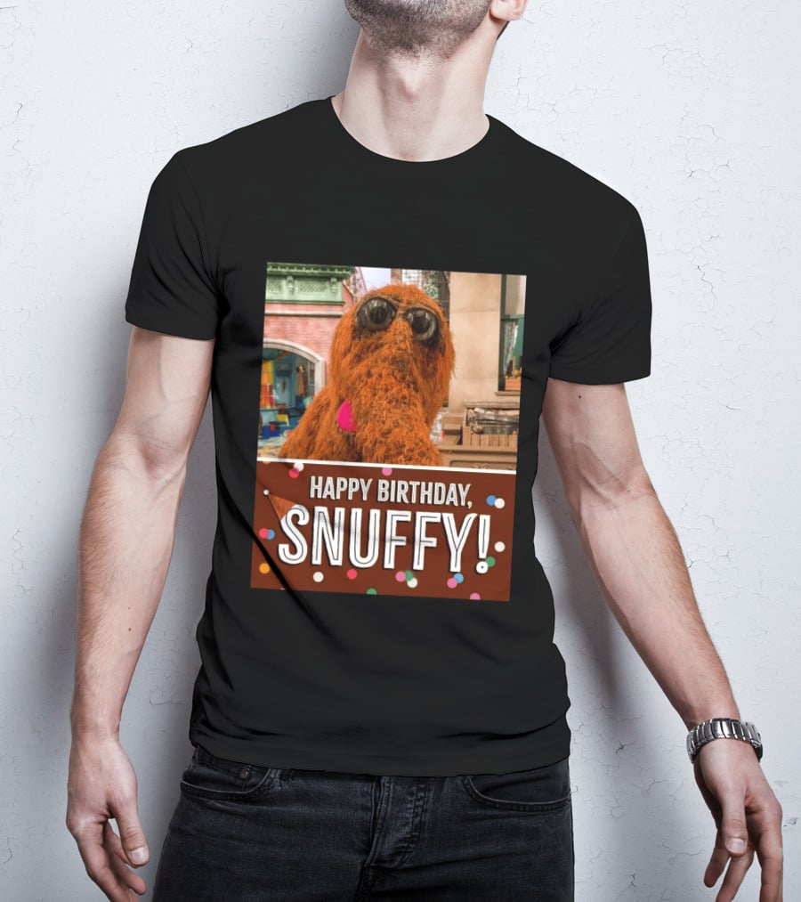 Happy Birthday Snuffy Celebrate With Cheerful Confetti T-Shirt