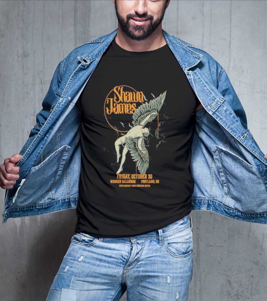 Shawn James Live Wonder Ballroom Portland OR October 30 2026 Special Guest Sam Hopeless T-Shirt