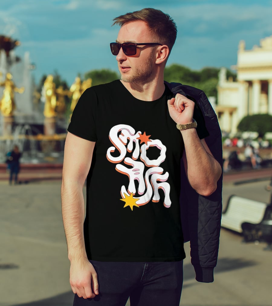 Stash Groovy 70s Retro Psychedelic Style With Stars T-Shirt