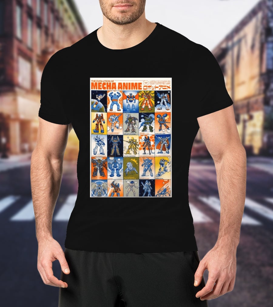The Evolution Of Mecha Anime V.2 T-Shirt