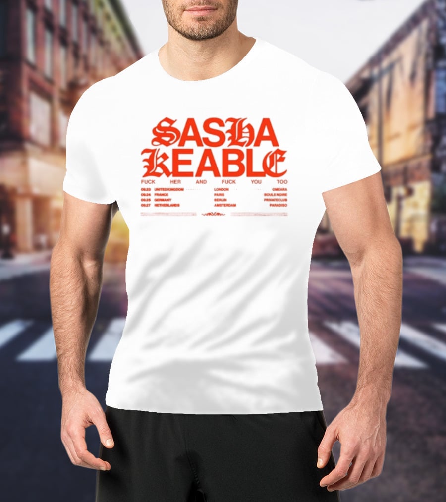 Sasha Keable 2024 Tour Dates And Locations List T-Shirt