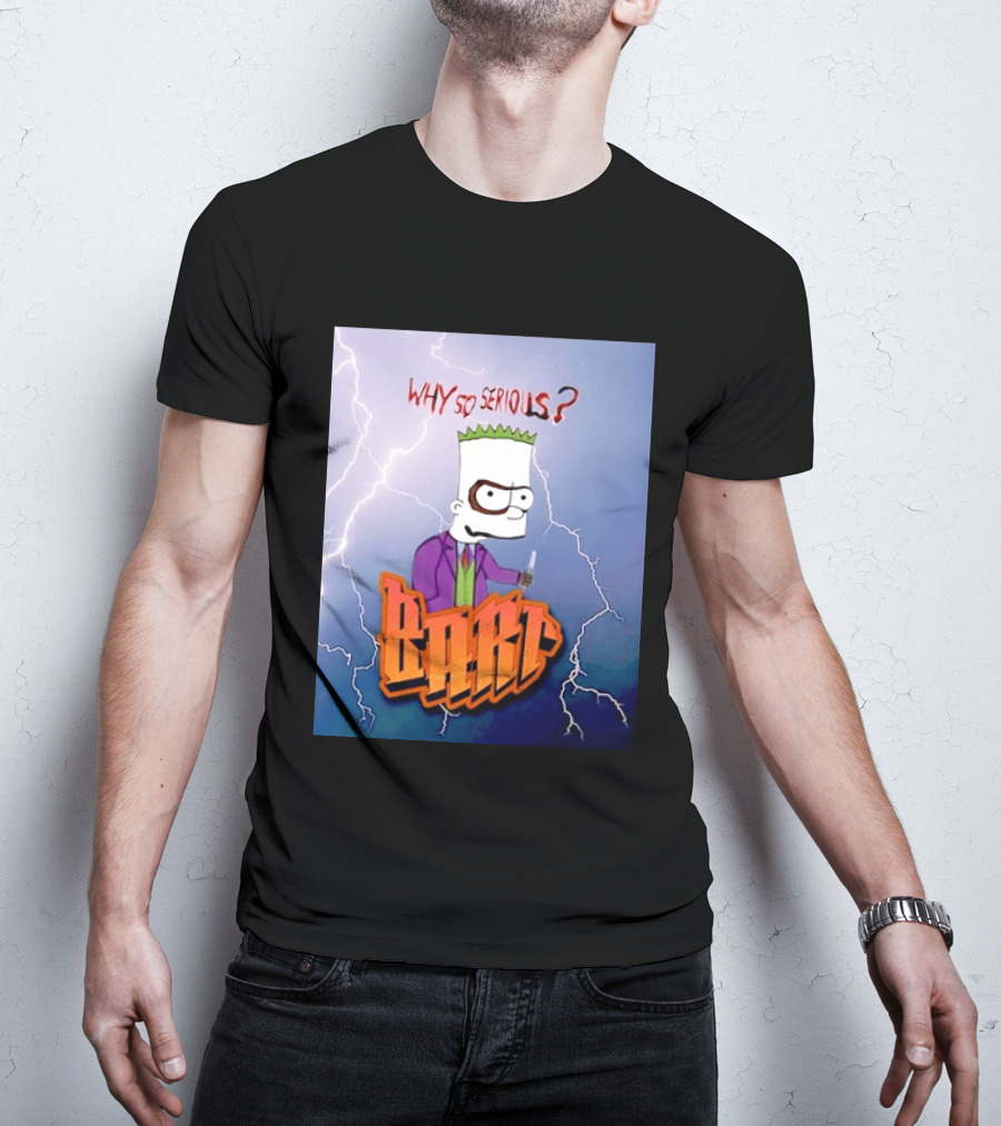 Bart Simpson Why So Serious Joker Lightning Mashup T-Shirt