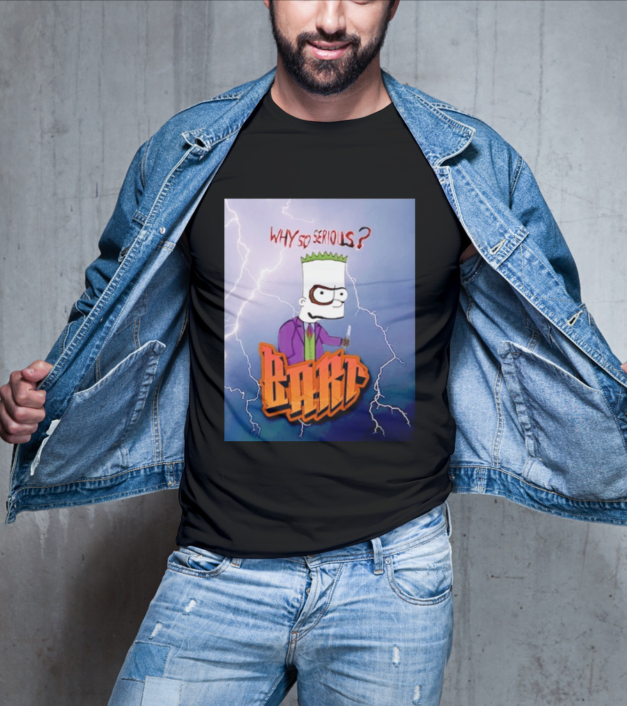 Bart Simpson Why So Serious Joker Lightning Mashup T-Shirt