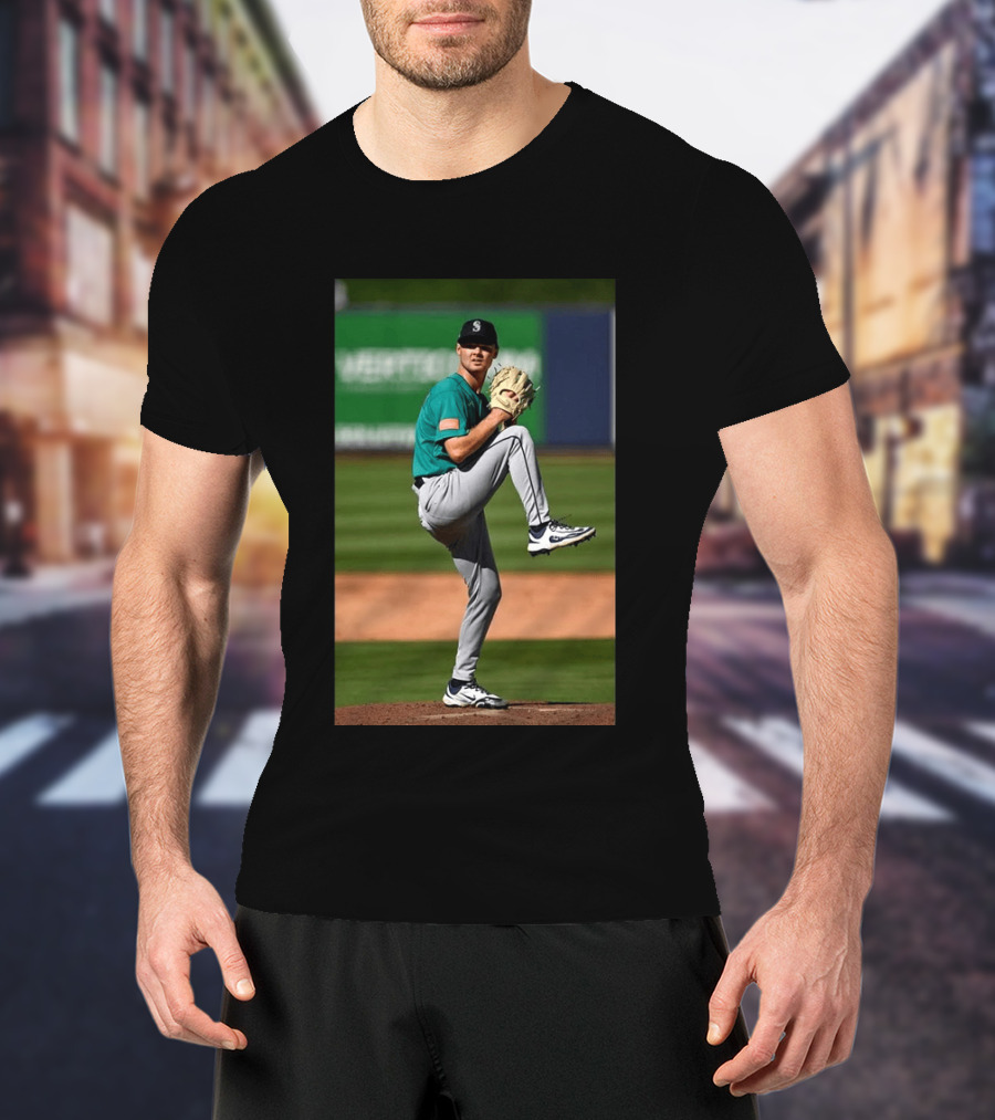 Seattle Mariners Kade Anderson Pitching Stance T-Shirt