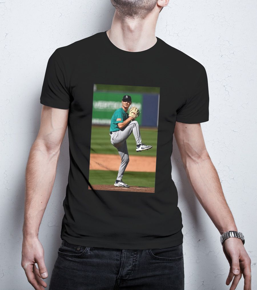 Seattle Mariners Kade Anderson Pitching Stance T-Shirt