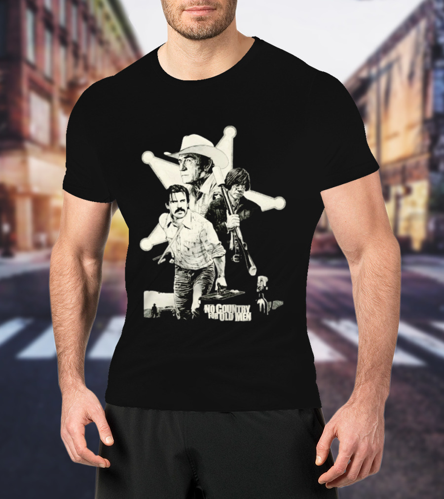 No Country For Old Men Movie Cast Art Javier Bardem Josh Brolin Tommy Lee Jones T-Shirt