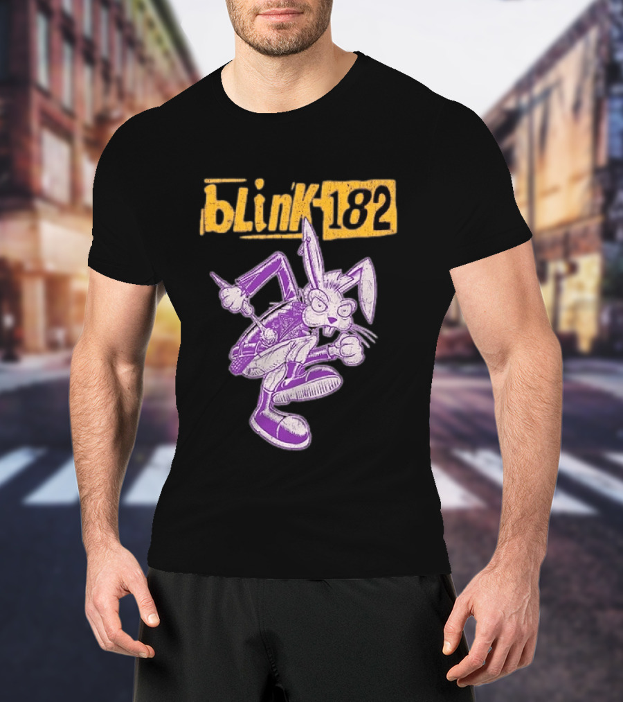 Blink 182 Distressed Punk Bunny T-Shirt
