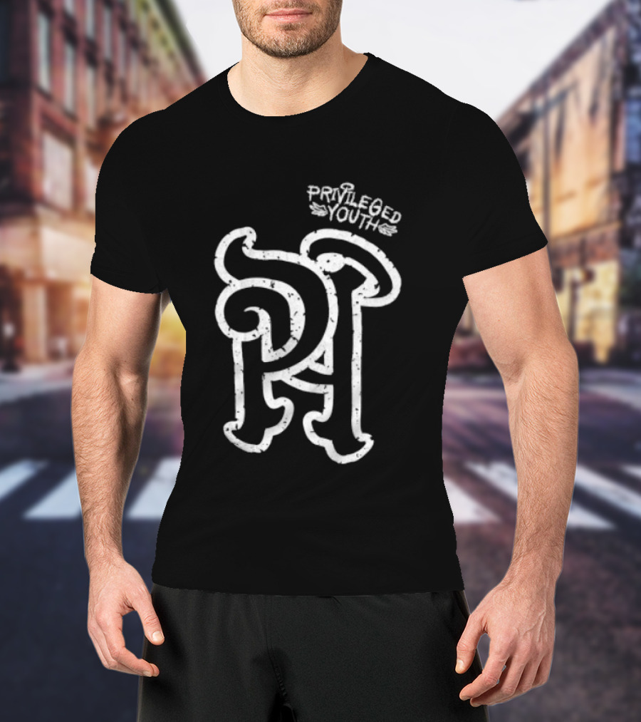Privileged Youth Shaka Wear White Puff Oversized PA T-Shirt