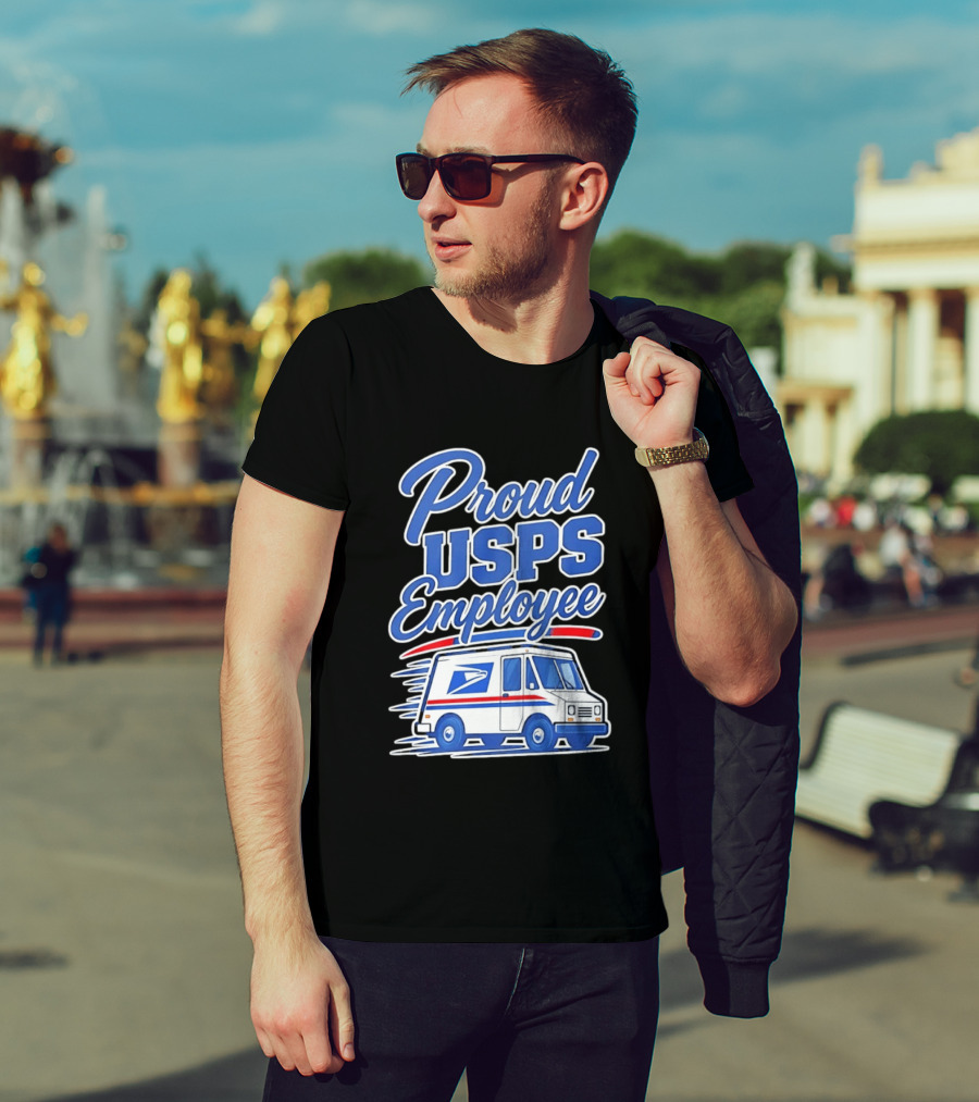 Proud USPS Employee With Postal Truck T-Shirt