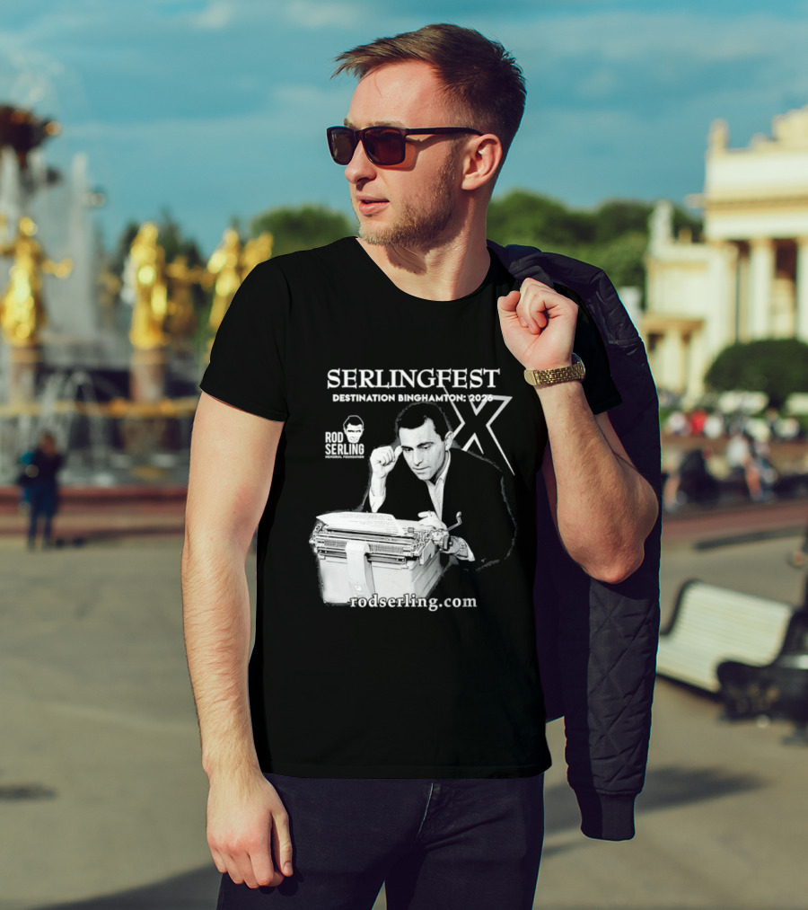 Serlingfest Destination Binghamton 2026 Rod Serling Classic Typing Image T-Shirt