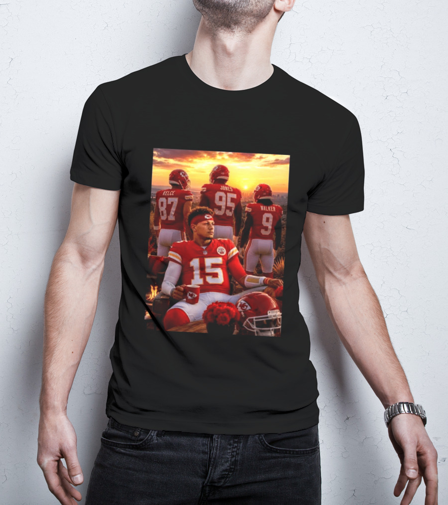 Good Morning Chiefs Kingdom Patrick Mahomes Kelce Jones Walker 87 95 9 15 T-Shirt