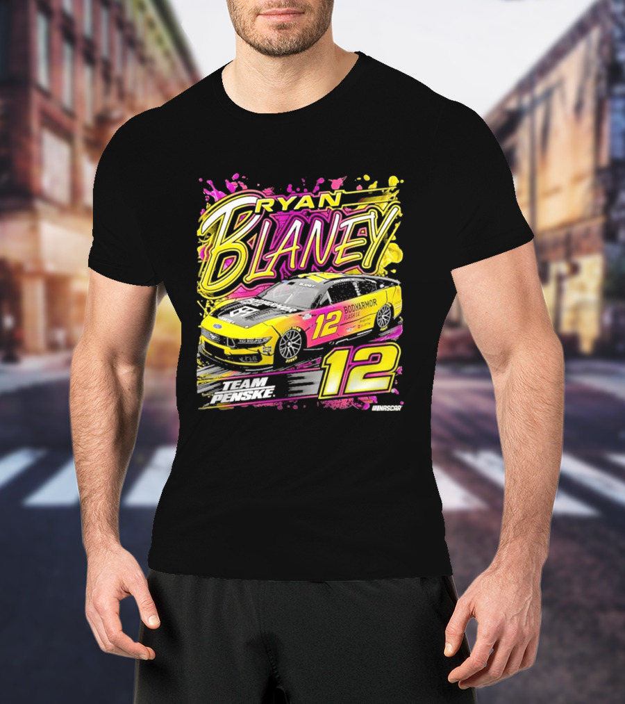 Ryan Blaney Team Penske BodyArmor Flash I.V. Car Number 12 NASCAR T-Shirt