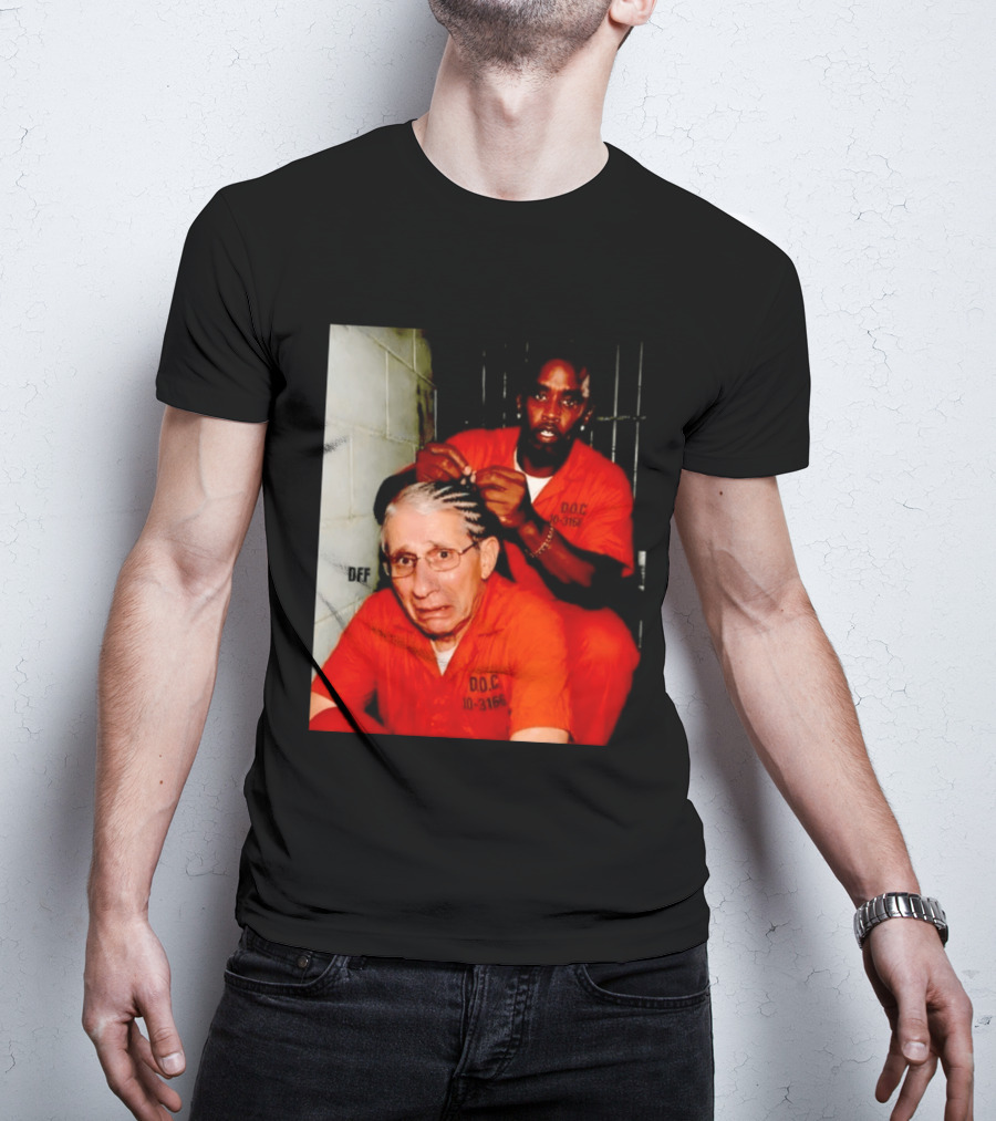 Sean Diddy Combs Braiding Anthony Fauci Hair D.O.C Meme T-Shirt