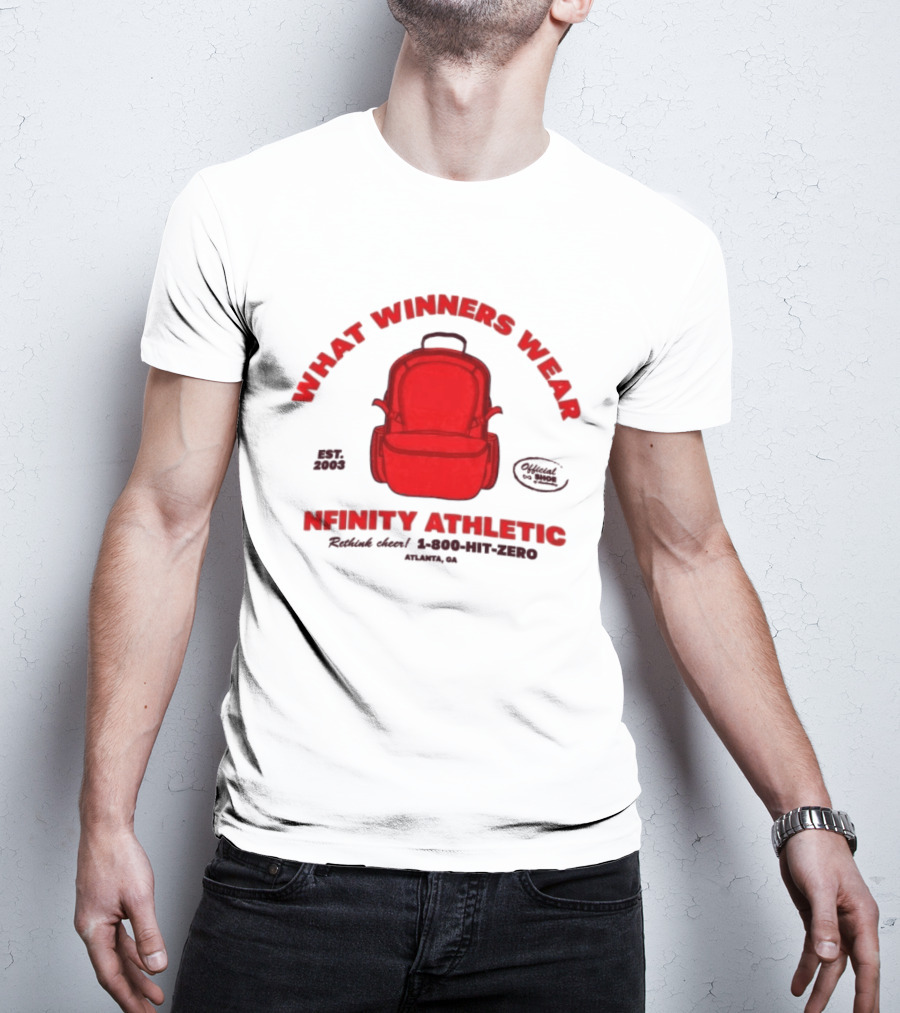 Nfinity Athletic What Winners Wear Backpack Established 2005 Red Rethink Atlanta T-Shirt