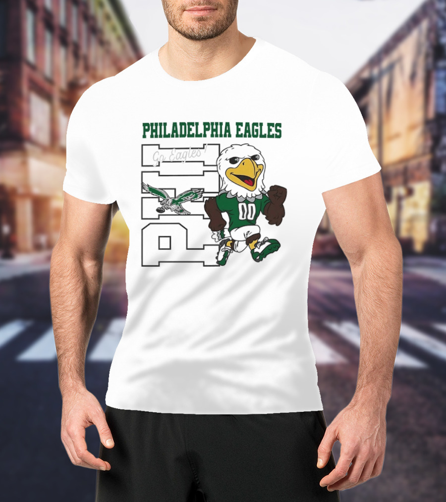 Philadelphia Eagles Go Eagles Mascot 00 Vintage Style Fan Gear T-Shirt