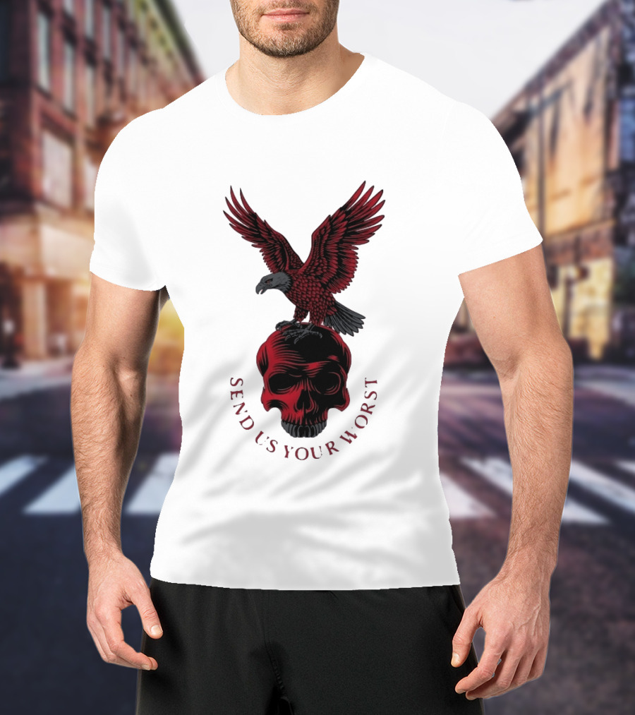 Send Us Your Worst Eagle And Skull Gothic T-Shirt