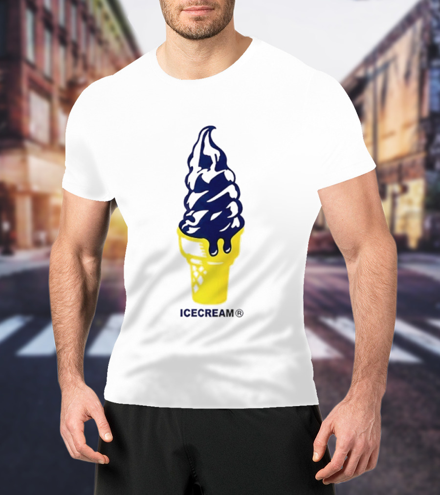 Trevor Goosby Icecream Soft Serve Brand Yellow Cone T-Shirt