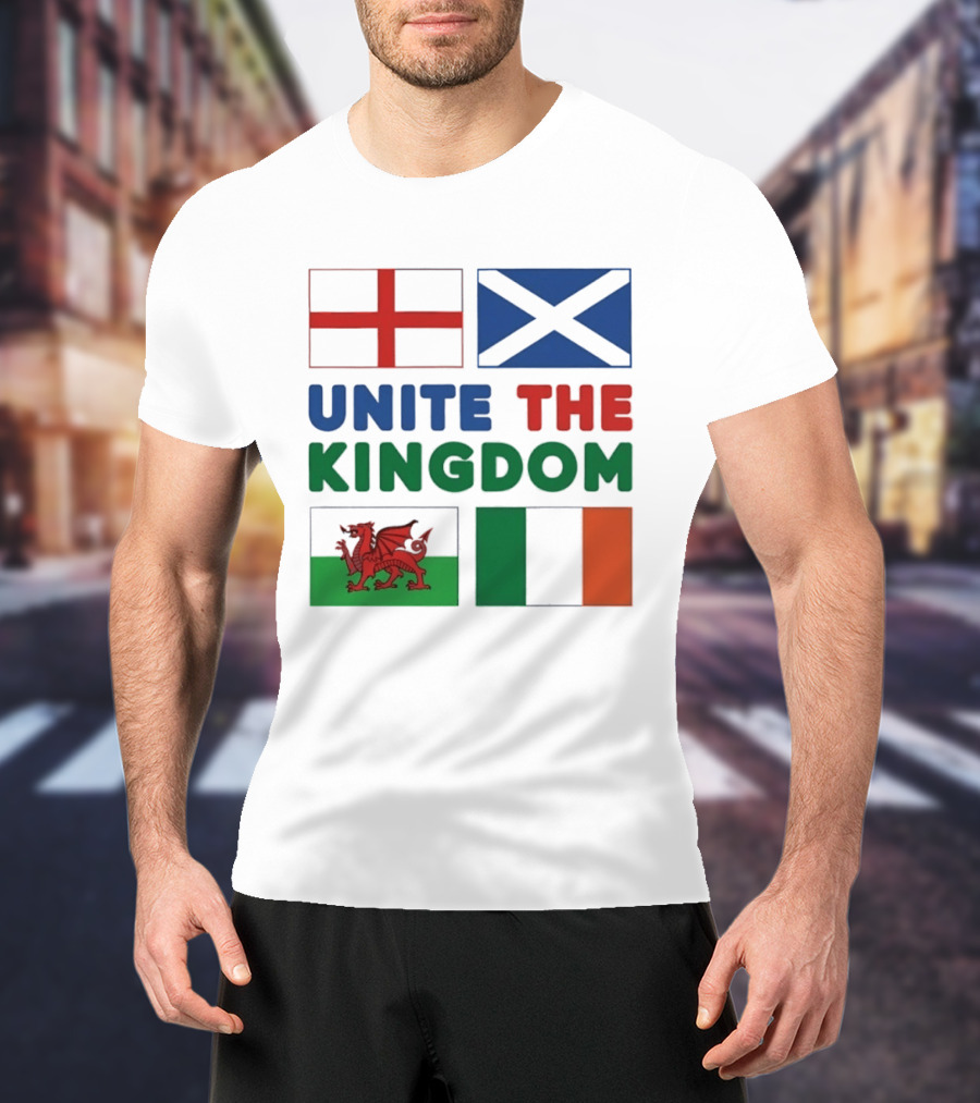 Unite The Kingdom England Scotland Wales Ireland Flags British Isles T-Shirt
