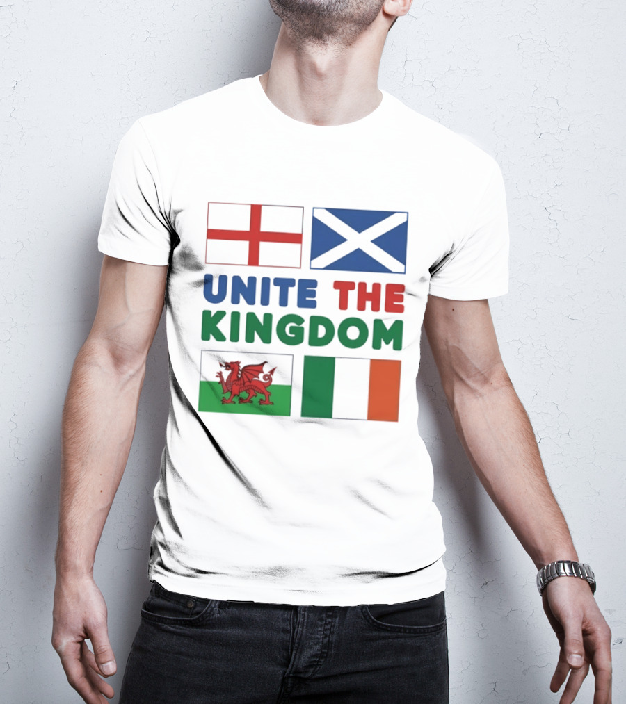 Unite The Kingdom England Scotland Wales Ireland Flags British Isles T-Shirt
