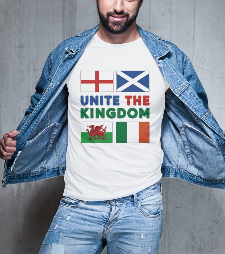 Unite The Kingdom England Scotland Wales Ireland Flags British Isles T-Shirt