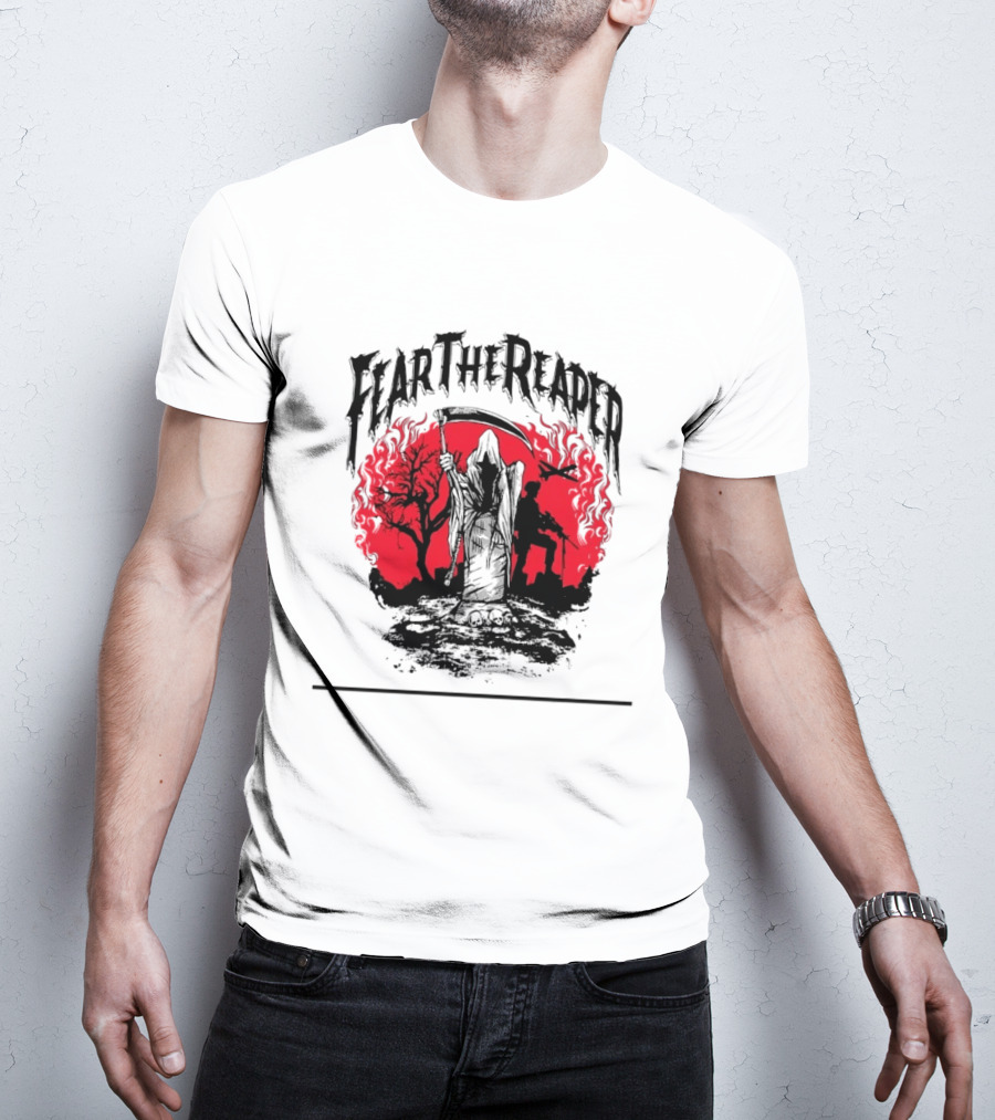 Fear The Reaper Grim Reaper Soldier Military T-Shirt