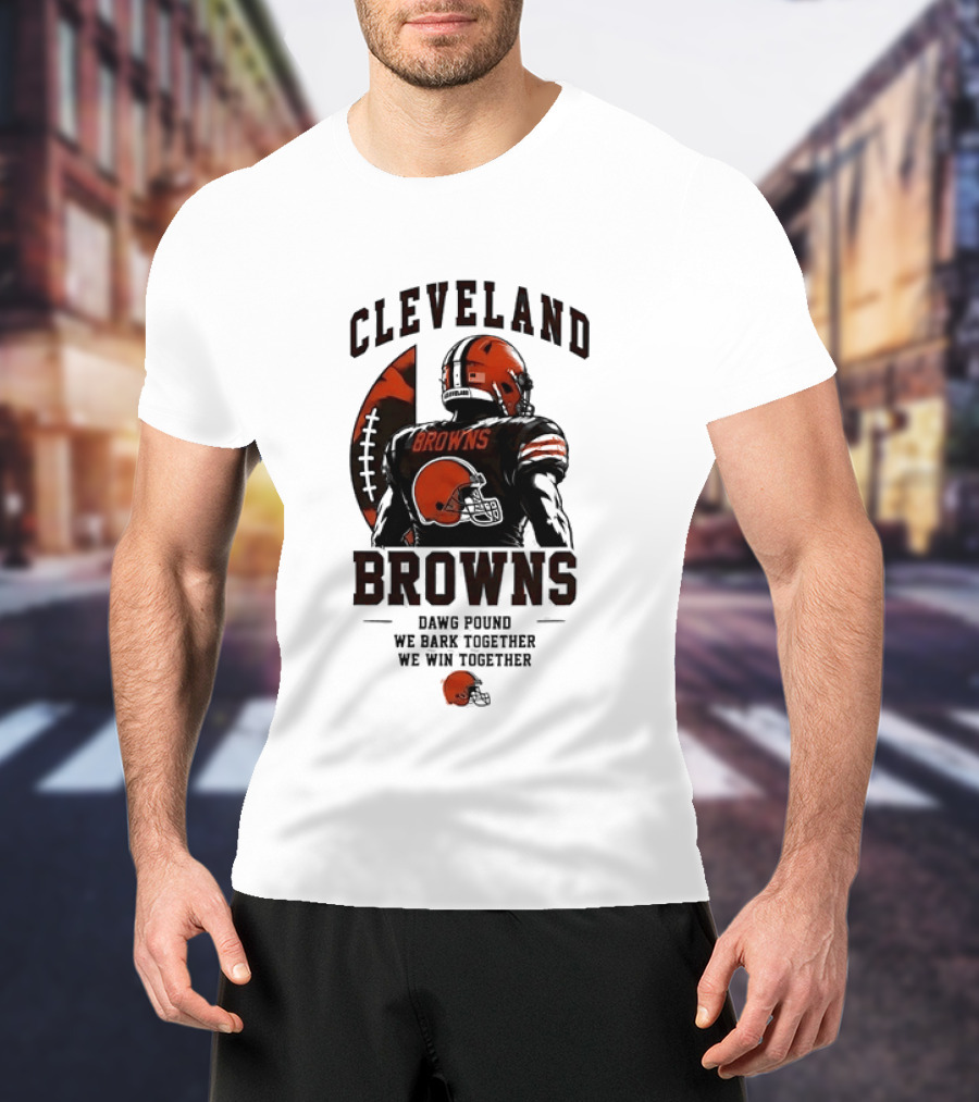 Cleveland Browns Dawg Pound We Bark Together We Win Together T-Shirt