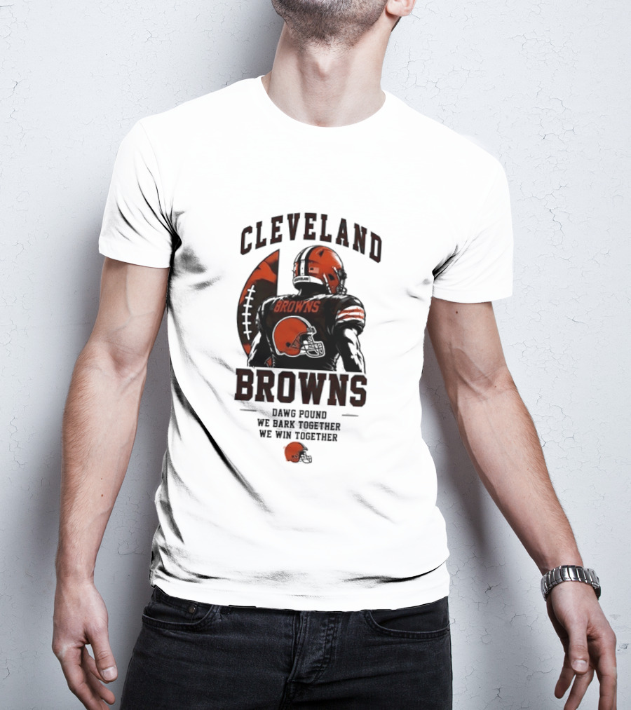 Cleveland Browns Dawg Pound We Bark Together We Win Together T-Shirt