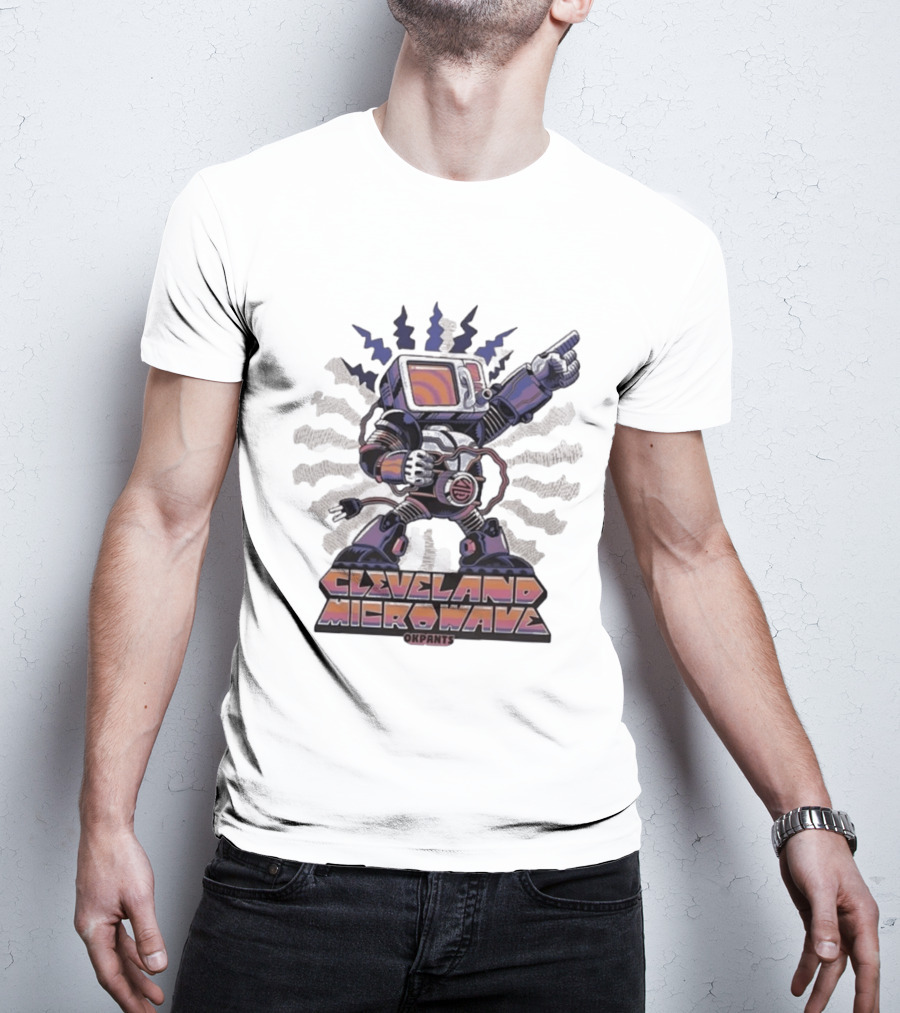 Cleveland Microwave Okpants Retro Robot TV T-Shirt