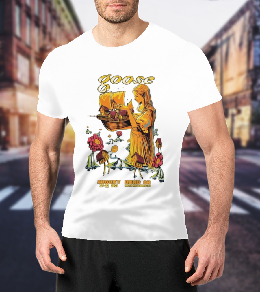 Goose Bend OR August 21 22 2026 Tour Goose Interdimensional Pizza Event T-Shirt