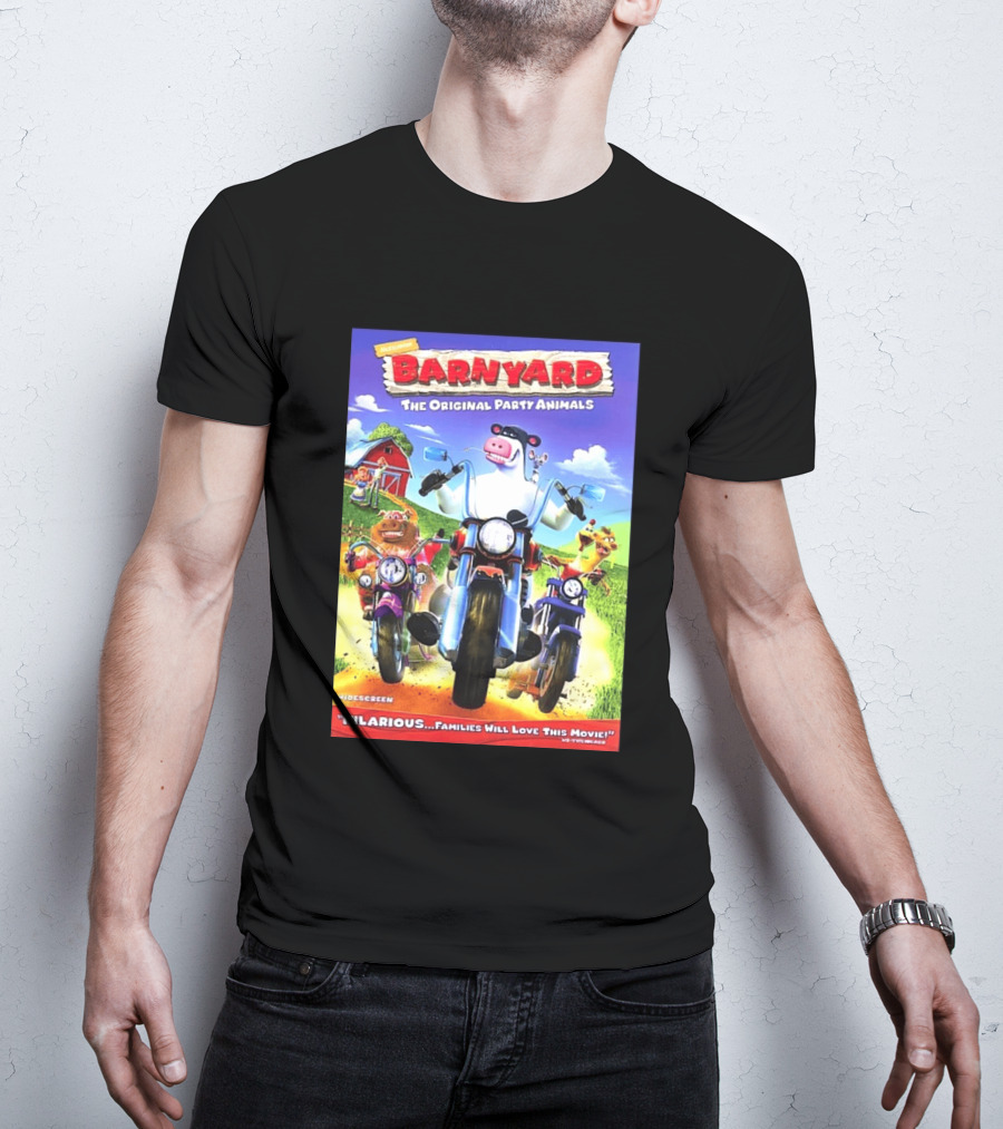 Nickelodeon Barnyard DVD 2006 Hilarious The Original Party Animals Widescreen T-Shirt